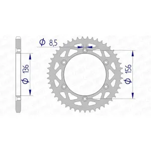 Couronne alu #520 Afam 15206N 49T image-0