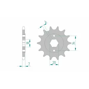 Sprocket Afam 520 12 T image-0