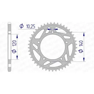 Standard Aluminium Motorcycle Crown Afam 520 image-0