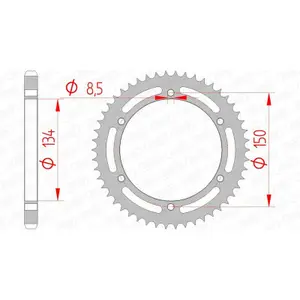 Steel motorcycle crown Afam 428 image-0