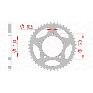 Steel Motorcycle Crown Afam 520 Aprilia RS 125 image-0