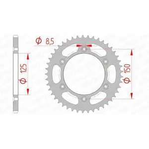 Steel Motorcycle Crown Afam 520 Cfmoto 800 MT image-0
