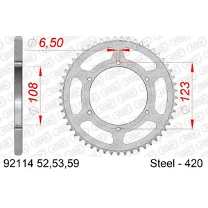 Steel Motorcycle Crown Afam 420 Arpilia RS4 50 image-0