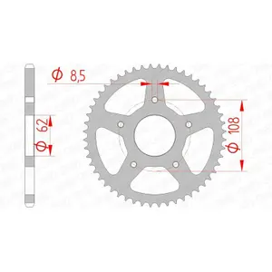 Steel Motorcycle Crown Afam 420 Rieju SMX 50 image-0
