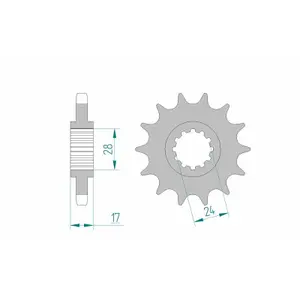 Front motorcycle sprocket Afam 20504 image-0