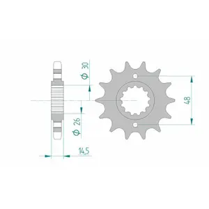 Sprocket Afam Honda 1000 Cbr 530 15 Dts image-0