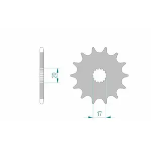 Motorcycle sprocket Afam 520 SC image-0