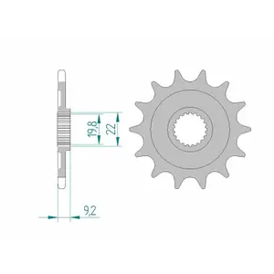 Motorcycle sprocket Afam 520 image-0