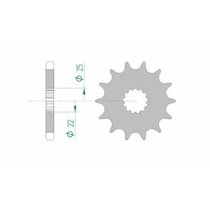 Anti-noise sprocket Afam 530 image-0