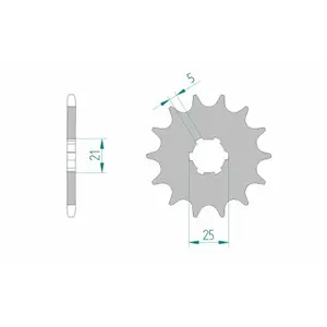 Front motorcycle sprocket Afam 30300 image-0