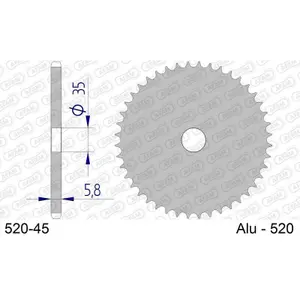 Standard Aluminium Motorcycle Sprocket Afam 520 image-0
