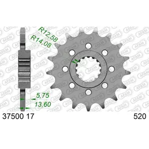 Front steel motorcycle sprocket Afam 520 16 dents image-2