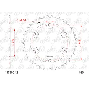 Steel Motorcycle Crown Afam 520 Royal Enfield Meteor 350 image-0