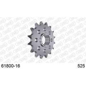Front motorcycle sprocket with rubber noise reducer Afam 525 17 dents image-0