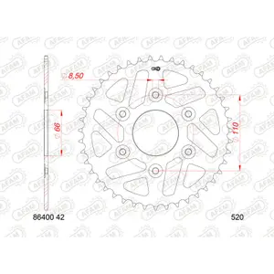 Steel Motorcycle Crown Afam 520 Triumph Speed 400 image-0
