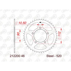 Steel Motorcycle Crown Afam 520 Zontes 125 Urban image-0