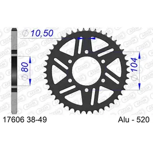 Motorcycle crown Afam 520 Kawasaki Ninja ZX-10 R (ZX1000E) image-0