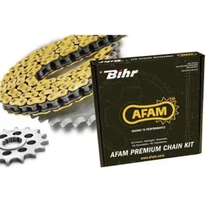 Kit ketting motor 420MX2 15/55 standaard met ultra-light geanodiseerde harde kroon Afam DT 50 X / SM image-0