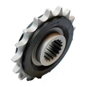 Motorcycle sprocket with front rubber noise reducer Afam 520 15 dents image-0