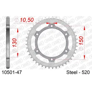 Ritzel aus Stahl Afam 520 47 dents image-0