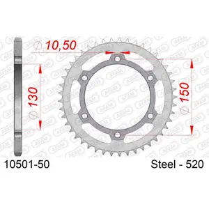 Steel sprocket Afam 520 50 dents image-0