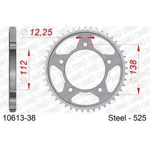 Ritzel aus Stahl Afam 525 38 dents image-0