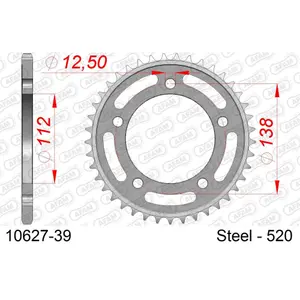 Ritzel aus Stahl Afam 520 39 dents image-0