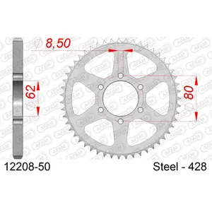Steel sprocket Afam 428 50 dents image-0