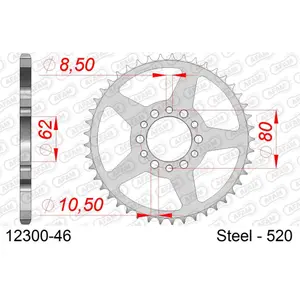 Χάλκινο πινιόν Afam 520 46 dents image-0