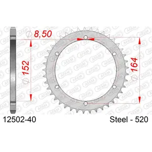 Ritzel aus Stahl Afam 520 40 dents image-0