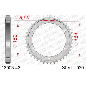 Χάλκινο πινιόν Afam 520 42 dents image-0
