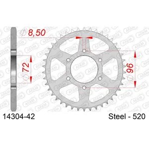 Χάλκινο πινιόν Afam 520 42 dents image-0