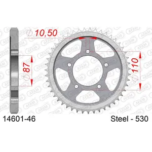 Χάλκινο πινιόν Afam 530 46 dents image-0