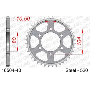 Ritzel aus Stahl Afam 520 40 dents image-0