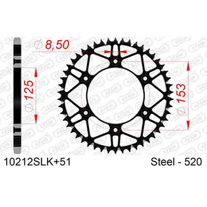 Sprocket Afam 520 51 dents image-0