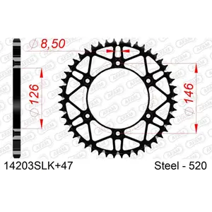Πεταλιέρα Afam 520 47 dents image-0