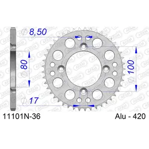 Πεταλιέρα Afam 420 36 dents image-0