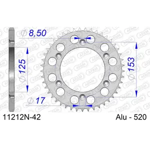 Sprocket Afam 520 42 dents image-0