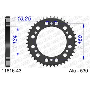 Sprocket Afam 530 43 dents image-0