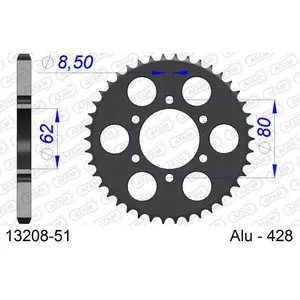 Πεταλιέρα Afam 428 51 dents image-0