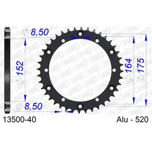 Πεταλιέρα Afam 520 40 dents image-0