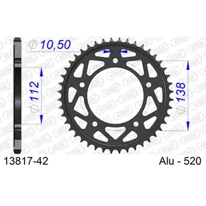 Πεταλιέρα Afam 520 42 dents image-0