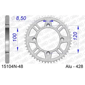 Sprocket Afam 428 48 dents image-0