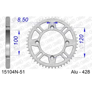 Πεταλιέρα Afam 428 51 dents image-0