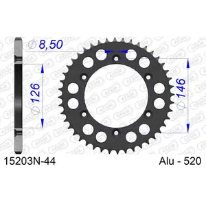 Πεταλιέρα Afam 520 44 dents image-0