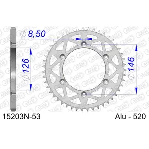 Πεταλιέρα Afam 520 53 dents image-0