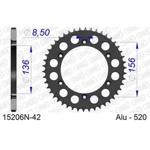 Πεταλιέρα Afam 520 42 dents image-0