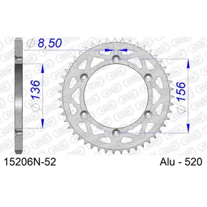 Sprocket Afam 520 52 dents image-0