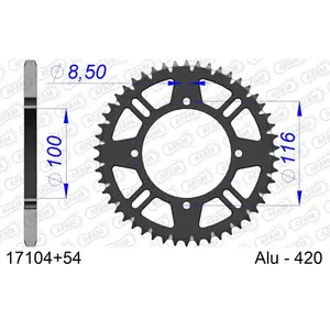Πεταλιέρα Afam 420 54 dents image-0
