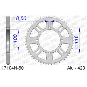 Πεταλιέρα Afam 420 50 dents image-0